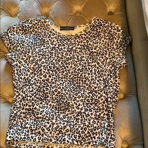 brandy melville blue cheeta top